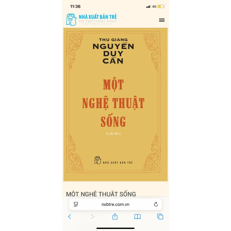 Sách Tiểu thuyết Một nghệ thuật sống - Thu Giang mới 90% 999436