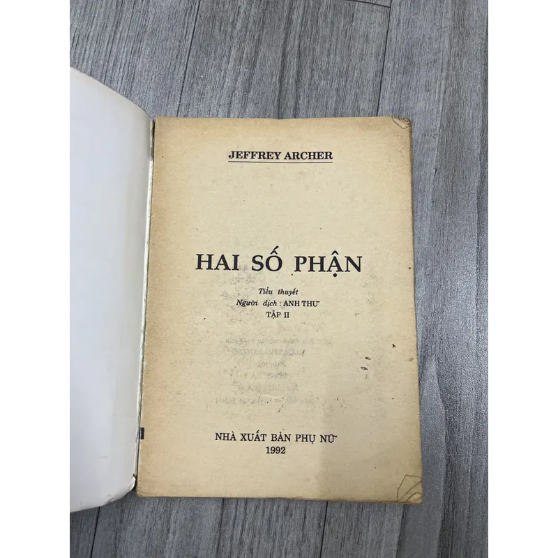 Hai số phận- Jeffrey archer 2 tập. 6a5 737268