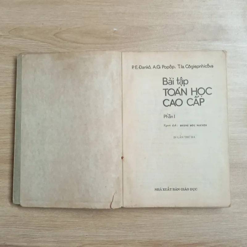 Bài tập Toán Học Cao Cấp Phần I (1996) 907560
