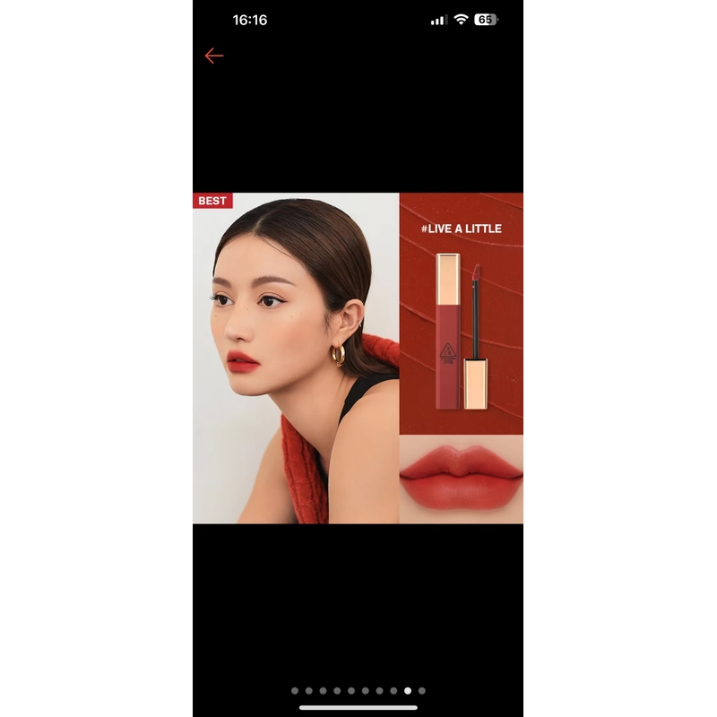 Son Kem Lì 3CE Cloud Lip Tint 4g LIVE A LITTLE còn mới 278399