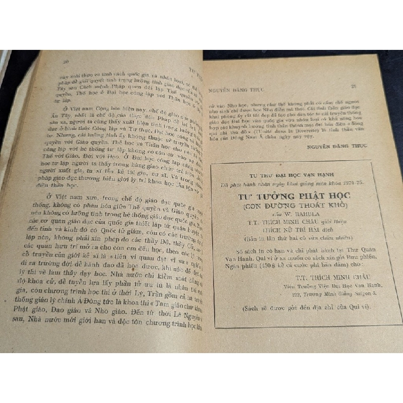 Tạp chí tư tưởng - Chủ nhiệm Thích Minh Châu 780205