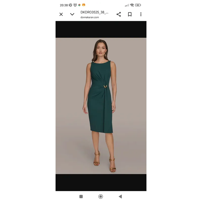 Váy sát nách xếp ly eo DKD 735622