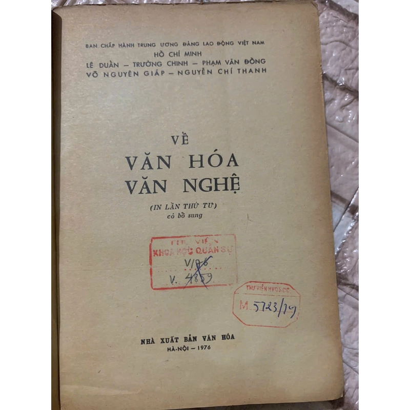 Về văn hóa văn nghệ -1976- Lê Duẩn, Võ Nguyên Giáp-Hồ Chí Minh-Trường Chinh, 539672