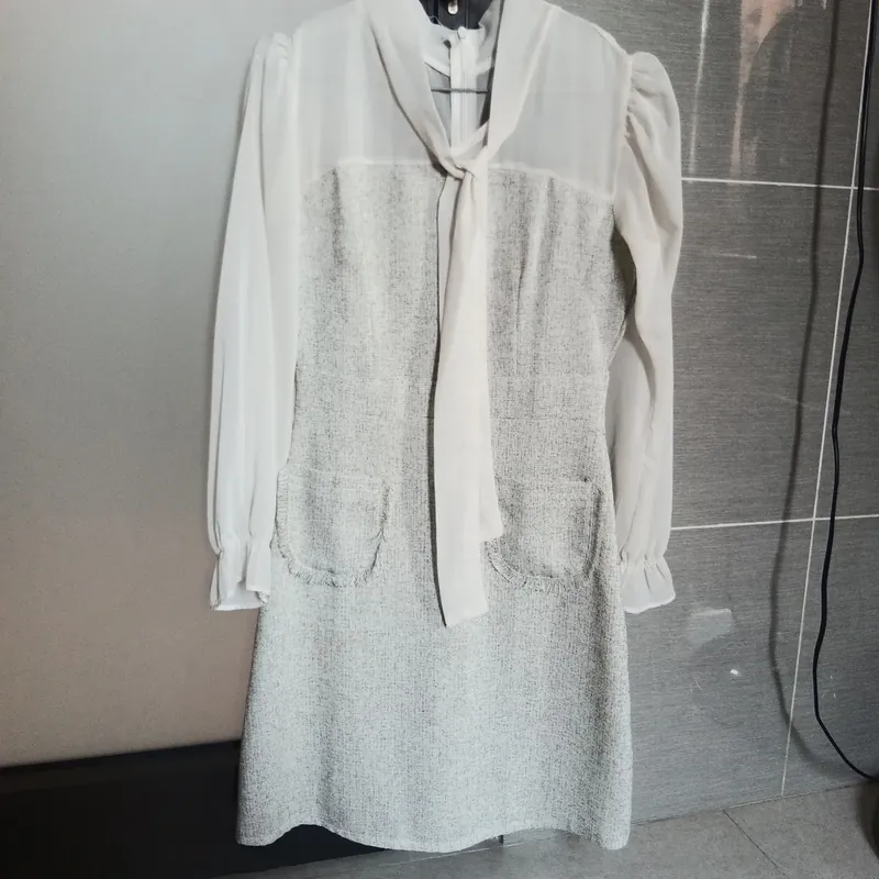 Đầm dạ phối voan 731031