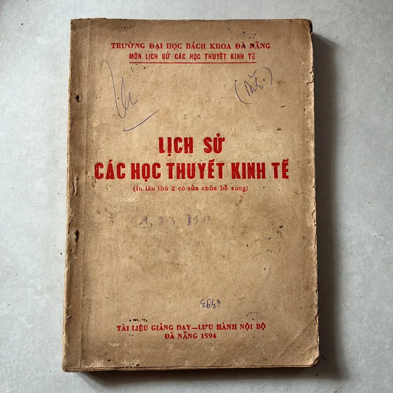 Lịch sử các học thuyết Kinh tế - 1992s/1994s 736005