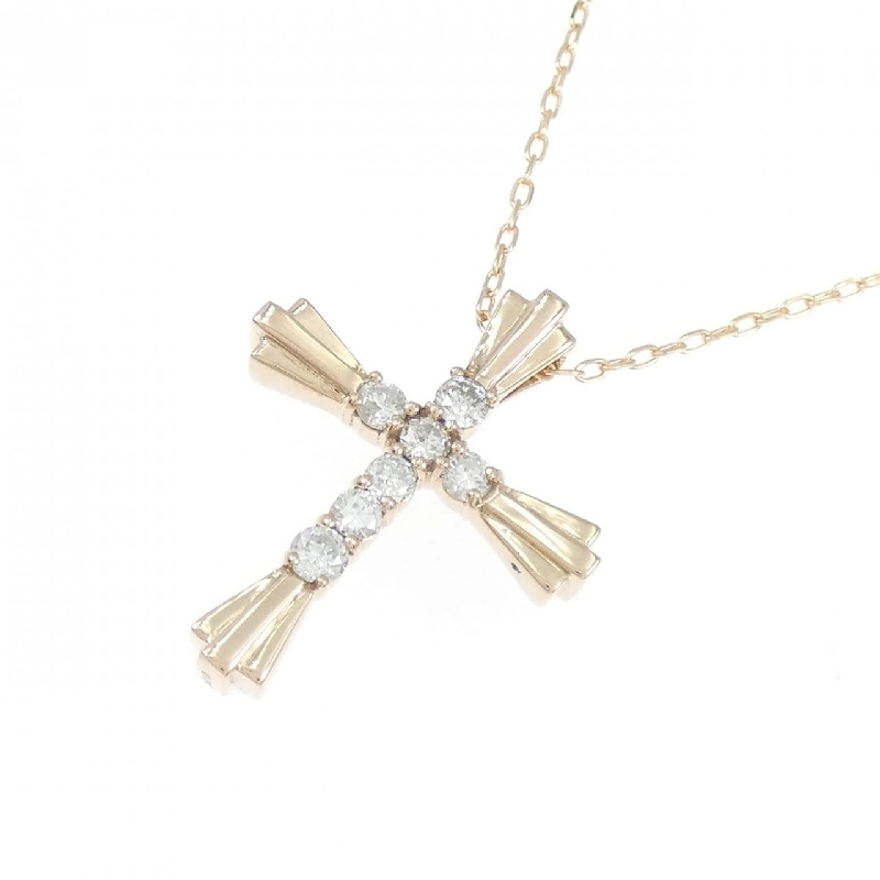 K18PG Dây chuyền kim cương chéo 0.30CT - Hàng hiệu Chính hãng 862646