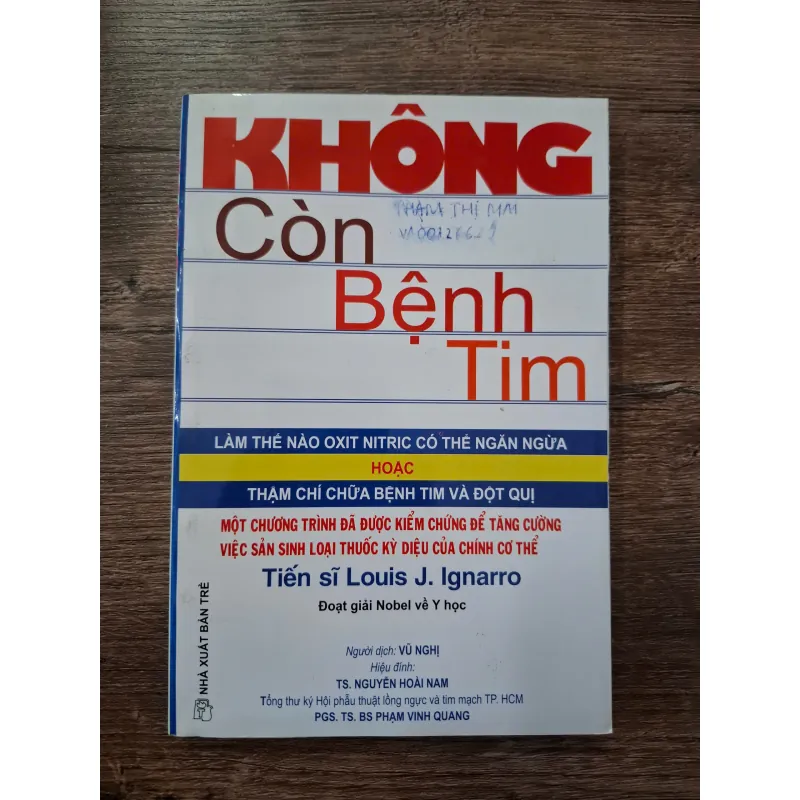 Không Còn Bệnh Tim - TS. Louis J. Ignarro (Đoạt giải Nobel Y học) - Y học, Sức khỏe 709384