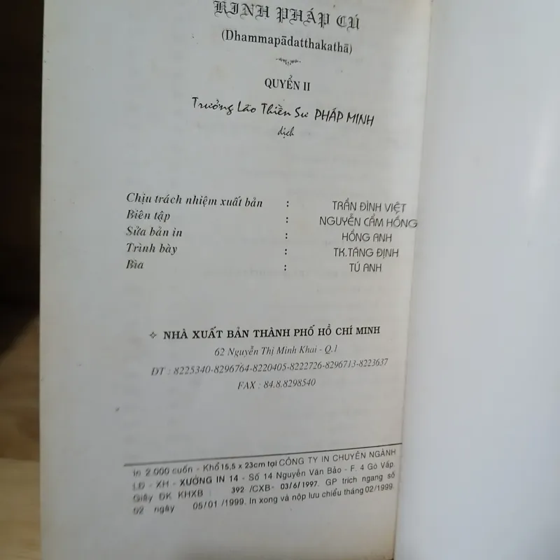 Chú Giải Kinh Pháp Cú (Quyển 2) - Trưởng Lão Thiền Sư PHÁP MINH dịch 726583