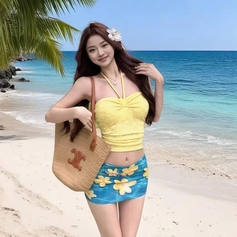 Set bikini 3 món đi biển freesize 1019919