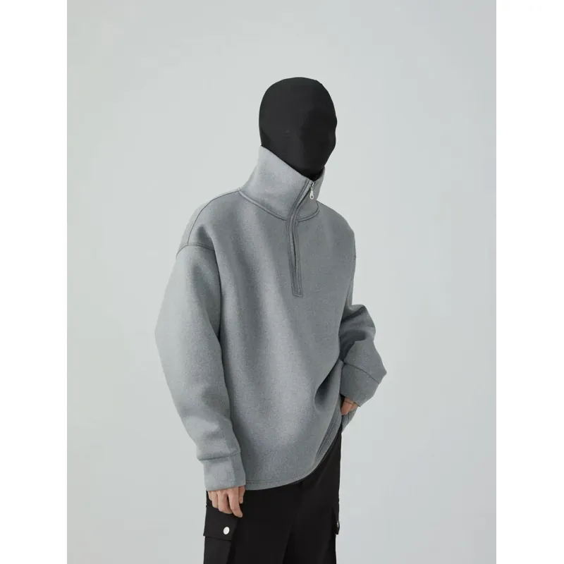 Áo sweatshirt cổ cao FRKM SCD 24SS màu xám, chất liệu cotton thoáng khí, đa năng 996575