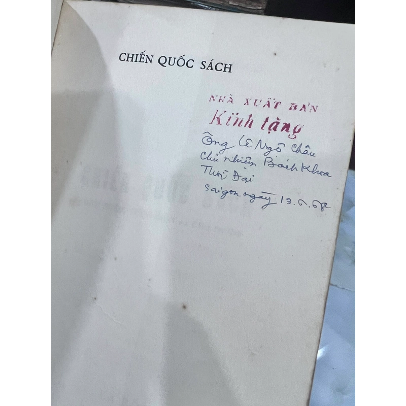 CHIẾN QUỐC SÁCH - BẢN ĐẶC BIỆT-  GIẢN CHI VÀ NGUYỄN HIẾN LÊ 531231