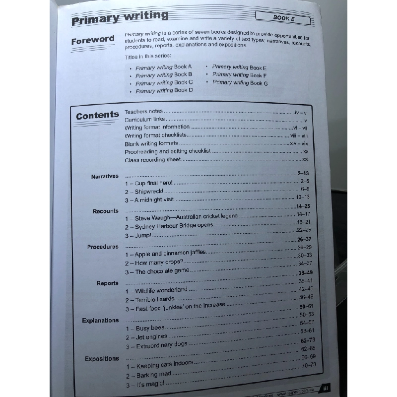 Primary Writing Book E mới 85% bẩn nhẹ HPB3107 HỌC NGOẠI NGỮ 458441