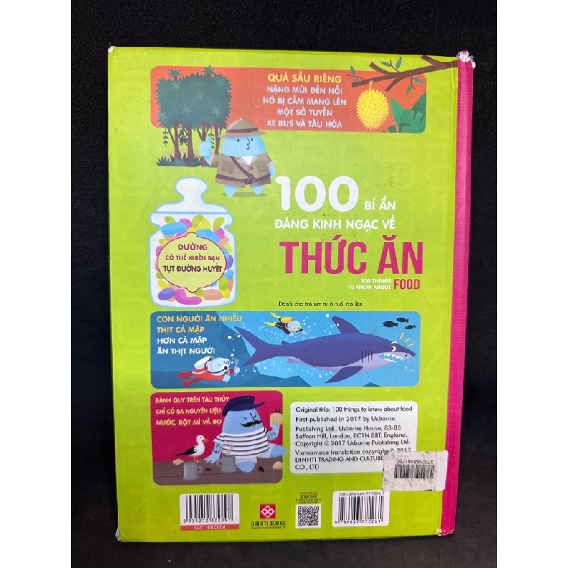 100 bí ẩn đáng king ngạc về thức ăn, mới 80% (tróc bìa nhẹ), bìa cứng, 2020 SBM.PL0812 450555