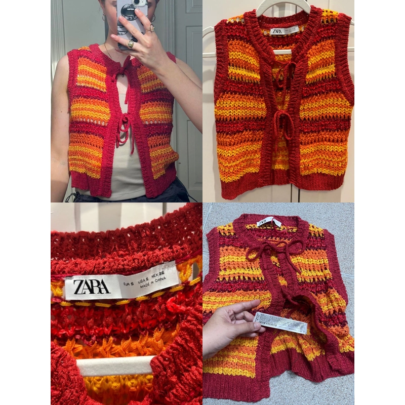 Áo len đan zara authentic size S new 522984