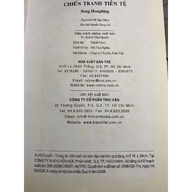Chiến Tranh Tiền Tệ ( bìa cứng,ẩn bản đặc biệt dùng làm quà tặng) 421201