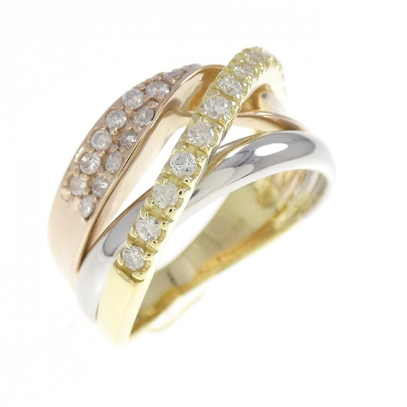 Nhẫn kim cương K18YG/PT900/K18PG 0.30CT 668255