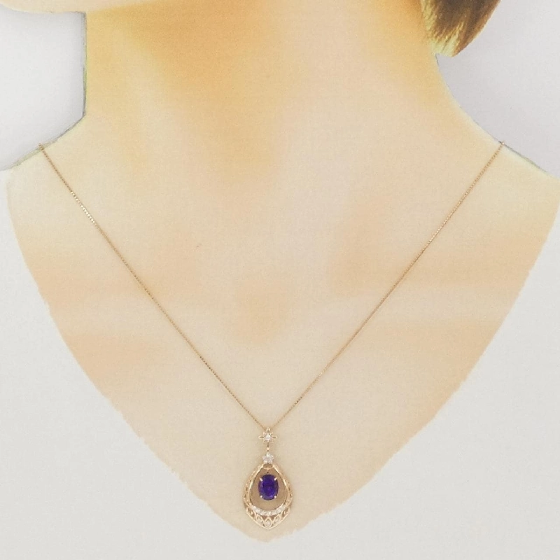 K18PG Mặt dây chuyền Amethyst 1.20CT - Hàng hiệu Chính hãng 859556