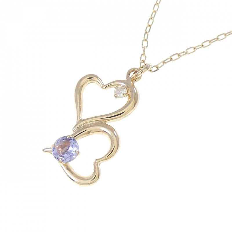 K10YG Dây chuyền Tanzanite hình trái tim - Hàng hiệu Chính hãng 861323