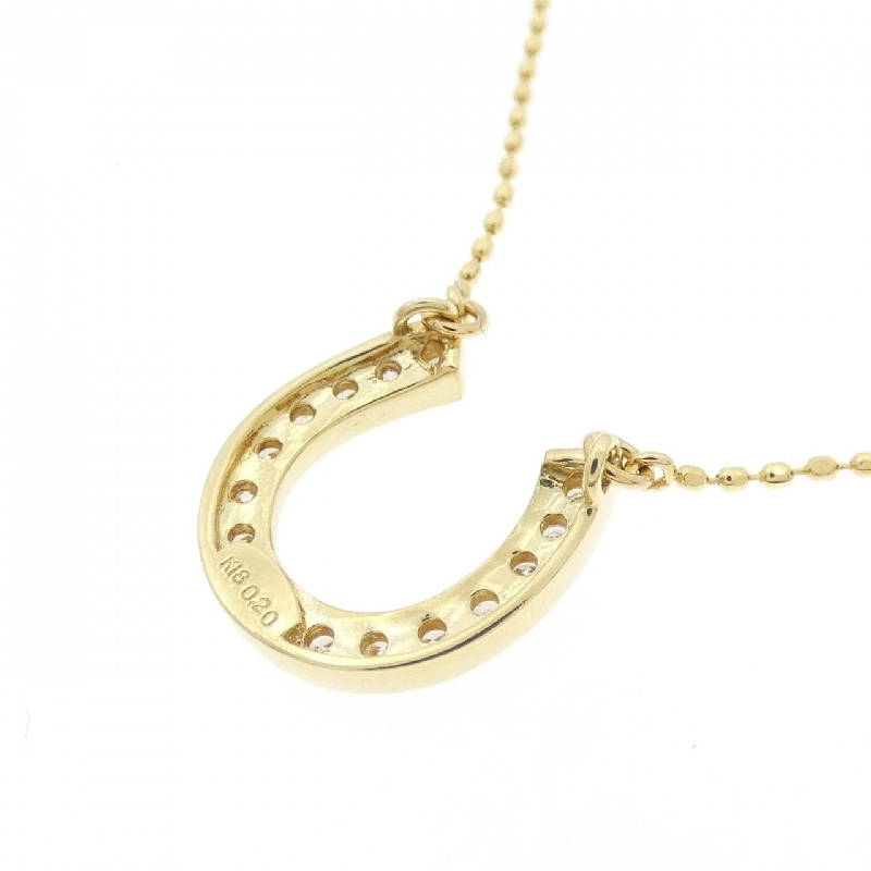 K18YG Nhẫn ngựa kim cương dây chuyền 0.20CT - Hàng hiệu Chính hãng 860779