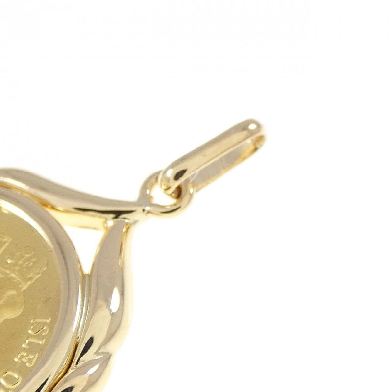 K18YG(枠) Đồng xu Mặt dây chuyền - Hàng hiệu Chính hãng 871302