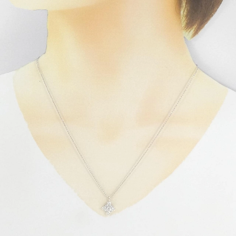 K18WG Dây chuyền kim cương - Hàng hiệu Chính hãng 866566