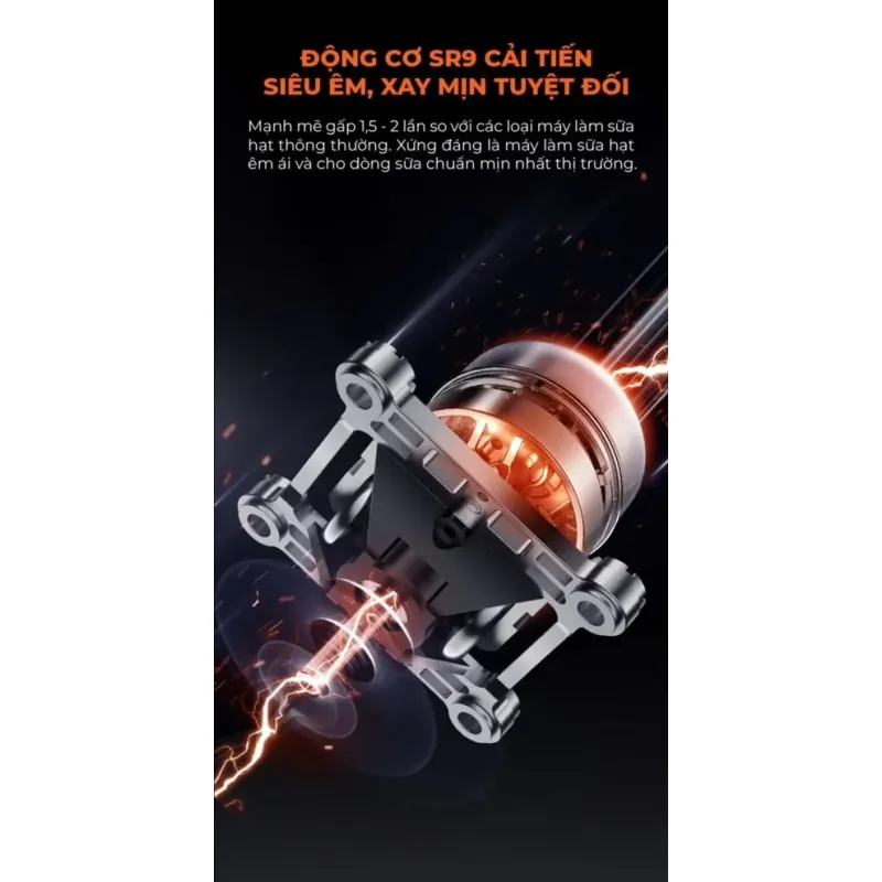 Máy làm sữa hạt UNIE V9S PRO dung tích 1,75L, xay nấu siêu êm, vệ sinh khử khuẩn tự động 574436