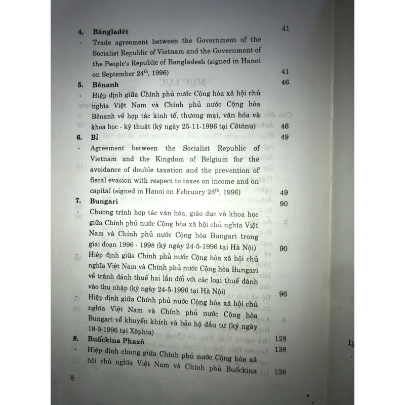 Niên giám các điều ước quốc tế nước cộng hoà xã hội chủ nghĩa Việt Nam ký năm 1996 708735