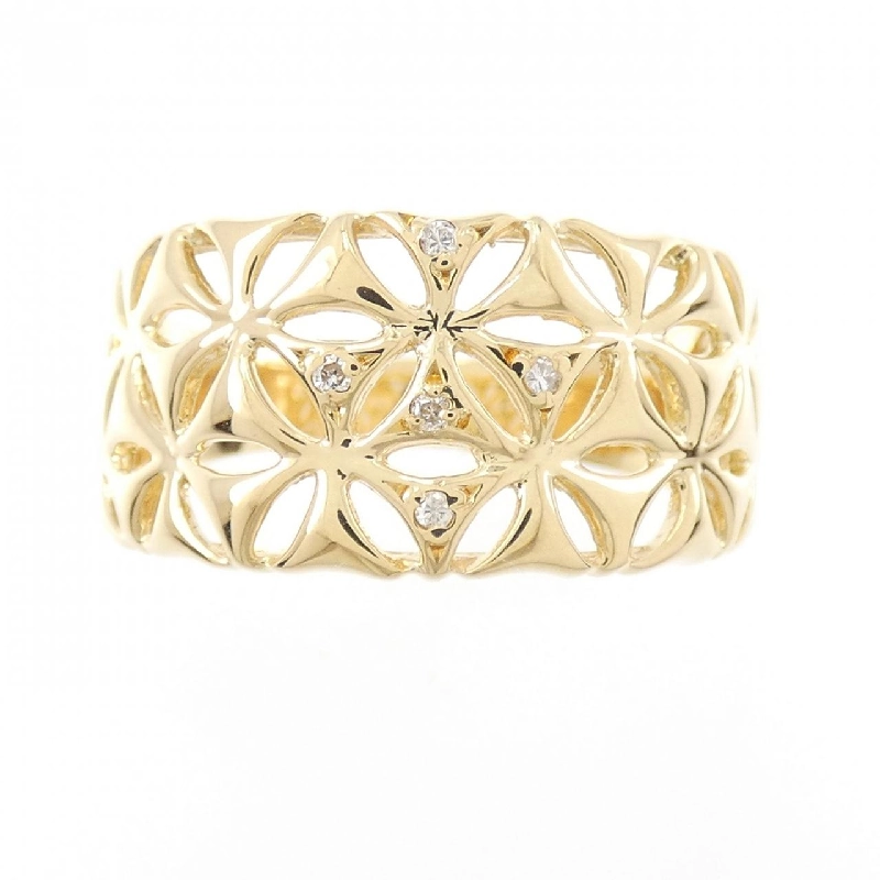 Nhẫn kim cương K18YG 0.03CT 666842