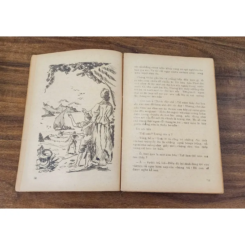 LỚN LÊN TRÊN ĐẢO VẮNG - tranh vẽ minh họa (NXB Kim Đồng 1986) 732102