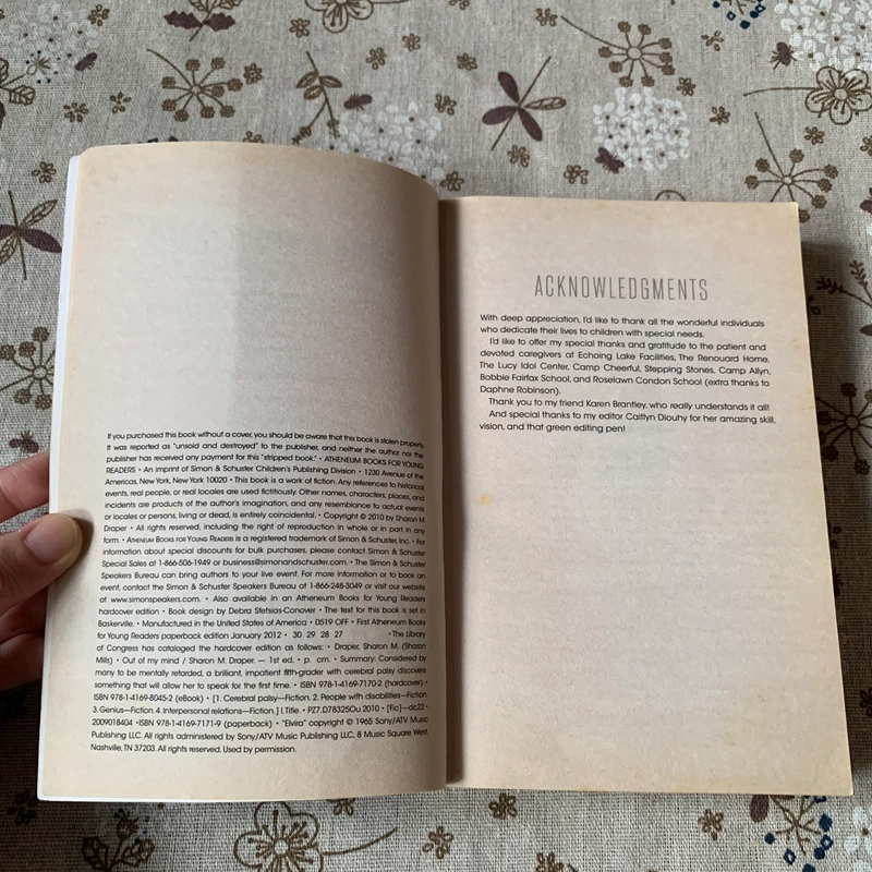 Sách Out of My Mind, Used, Fiction Book cho trẻ 10+ 442978
