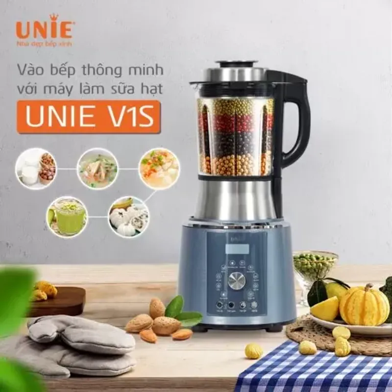 UNIE V1S – MÁY LÀM SỮA HẠT 1.75L – CÔNG SUẤT 1800W MẠNH MẼ – 9 CHƯƠNG TRÌNH XAY NẤU! 722619