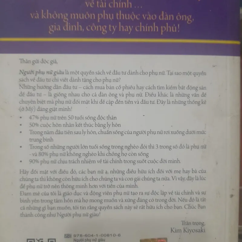 Kim Kiyosaki - NGƯỜI PHỤ NỮ GIÀU Kiểm soát đồng tiền, Quản lý cuộc đời 1032308