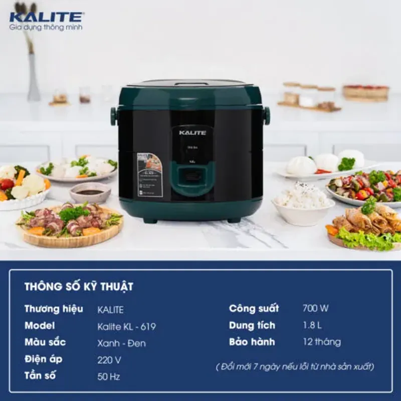 Nồi cơm điện KALITE KL-619, mới 100%, chính hãng, sang trọng 701253