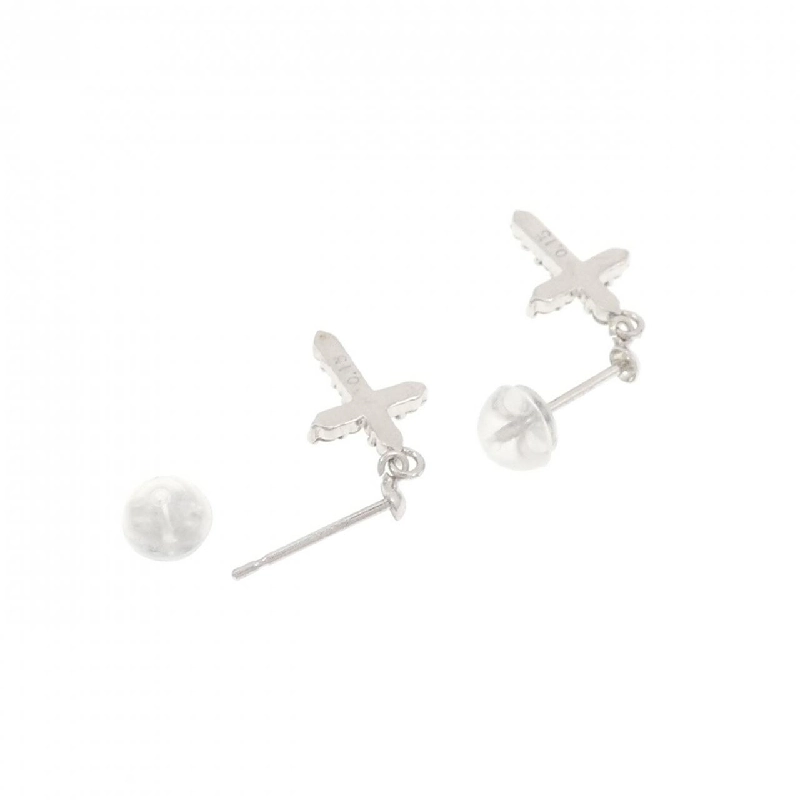 K14WG Bông tai kim cương chéo 0.30CT - Hàng hiệu Chính hãng 868325