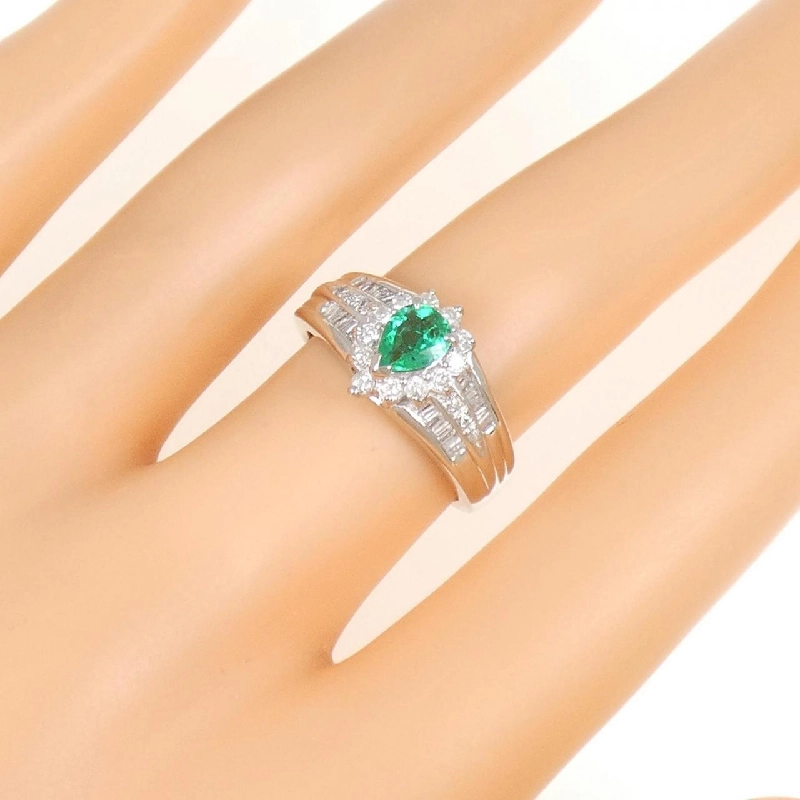 Nhẫn Emerald PT900 0.34CT - Hàng hiệu Authentic 852206