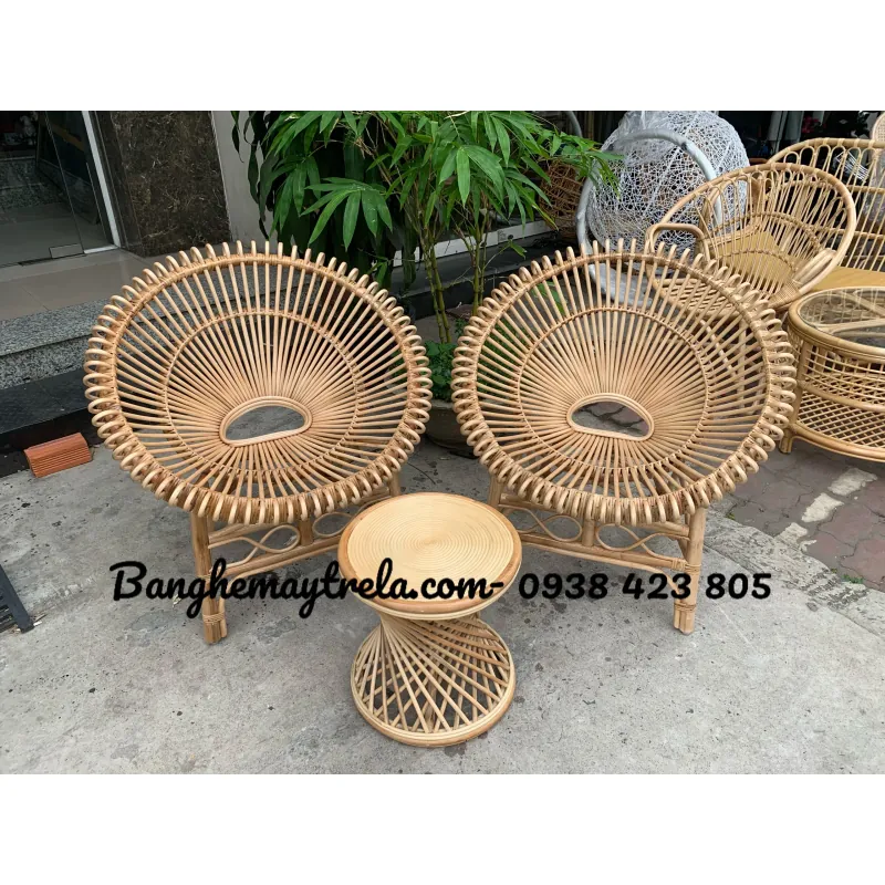 Ghế mây đơn hoa 708777