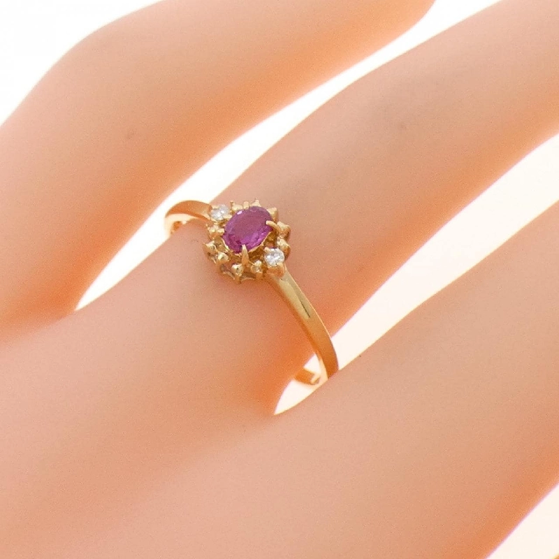 Nhẫn ruby K18YG - Hàng hiệu Authentic 848468