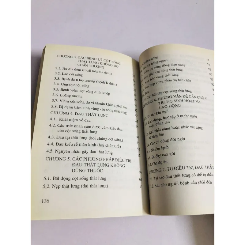 TỰ ĐIỀU TRỊ VÀ DỰ PHÒNG ĐAU THẮT LƯNG KHÔNG DÙNG THUỐC  749068