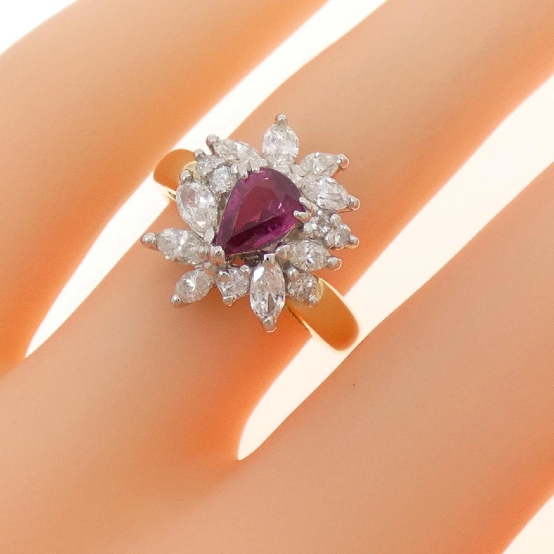 Nhẫn Ruby K18YG/PT850 0.63CT - Hàng hiệu Chính hãng 853006