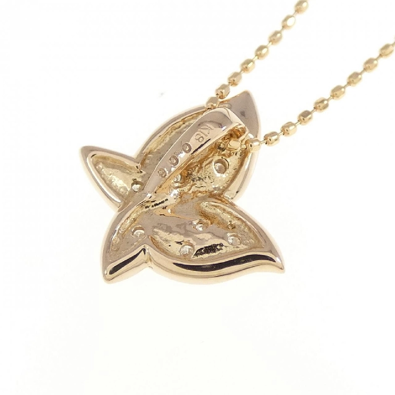 K18PG Bướm Kim Cương Dây Chuyền 0.06CT - Hàng hiệu Chính hãng 866565