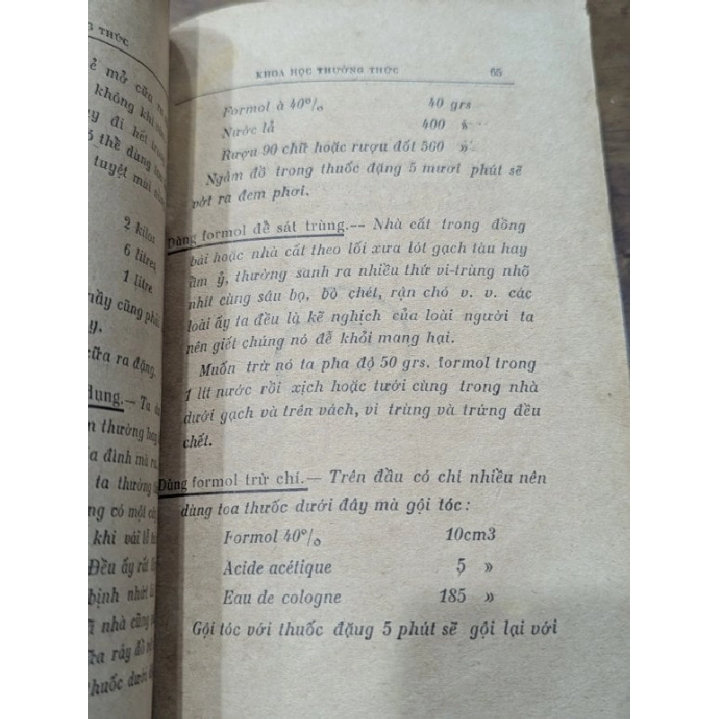 Khoa học thường thức - Lâm Văn Vãng kỹ sư hoá học xuất bản 1938 1003593