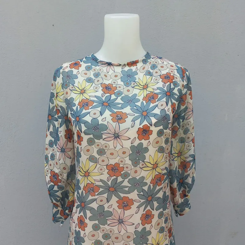 Đầm suông 2 trong 1 họa tiết hoa 932339