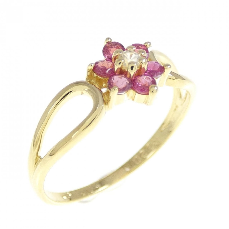 Nhẫn ruby K18YG hoa 0.20CT 669769