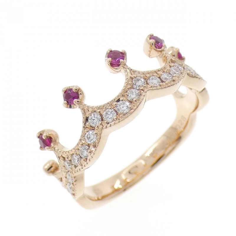 Nhẫn Ruby K18PG Crown 0.10CT - Hàng hiệu Chính hãng 851182