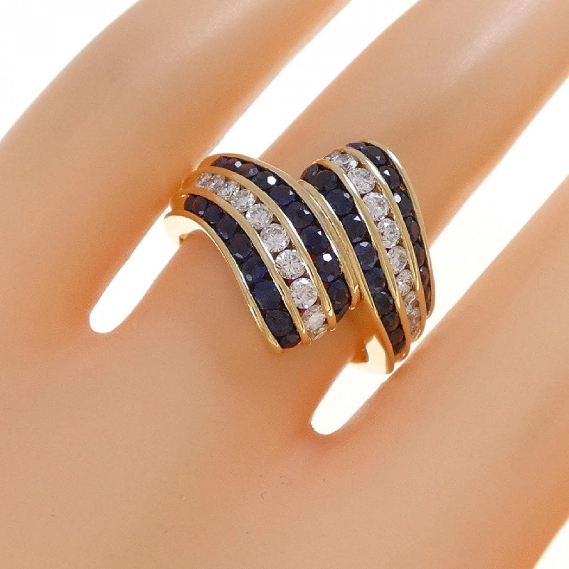 Nhẫn Sapphire K18YG 1.41CT - Hàng hiệu Chính hãng 850308