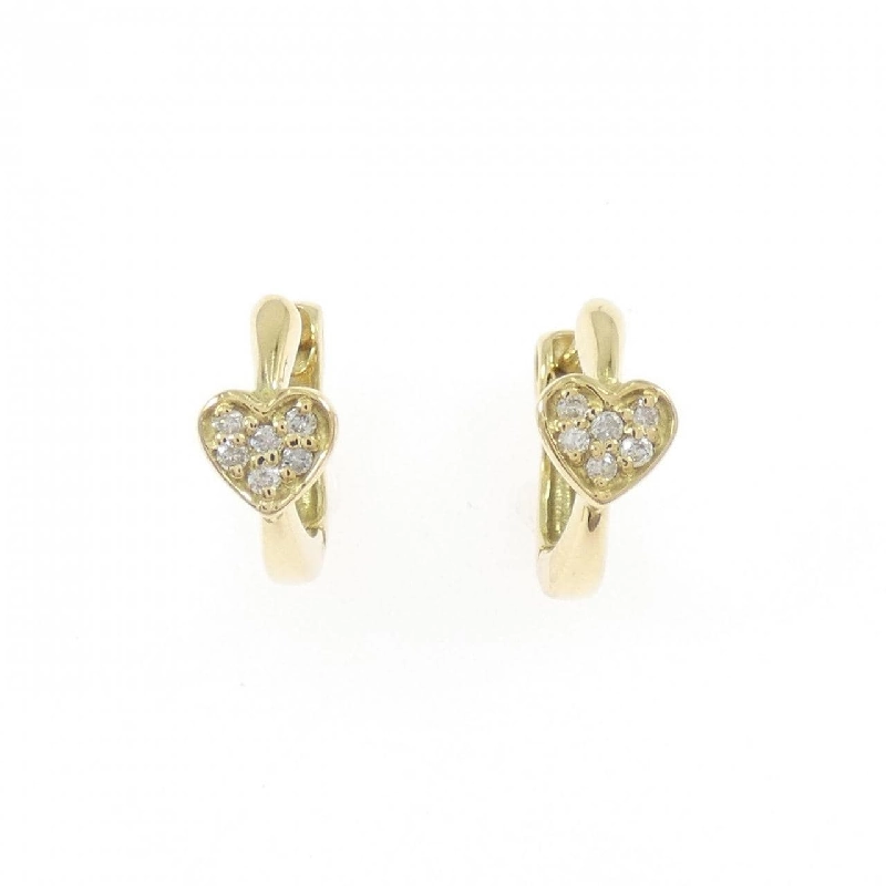 K18YG Bông tai kim cương hình trái tim 0.08CT - Hàng hiệu Chính hãng 865466