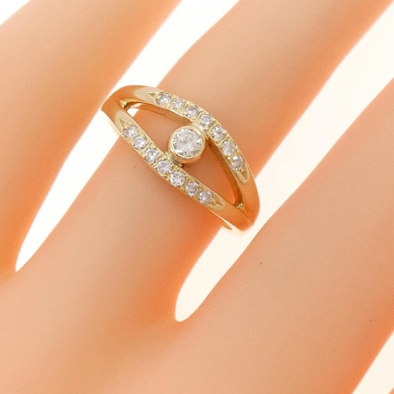 Nhẫn kim cương K18YG 0.10CT - Hàng hiệu Authentic 851741