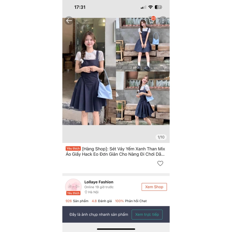 Váy yếm màu xanh 502708
