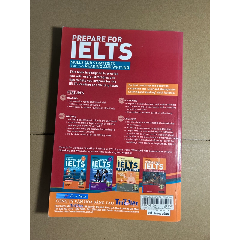 Prepare for Ielts skills and strategies reading and writing book two 550790
