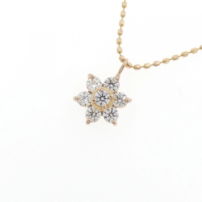 K18YG Hoa Kim Cương Dây Chuyền 0.20CT - Hàng hiệu Chính hãng 862206